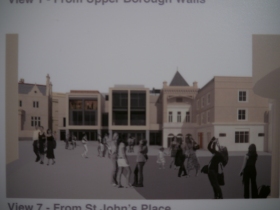 An illustration of the new Bath Casino and other commercial units.
