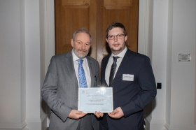  The presentation shows Cllr Ben Stevens (right) and Stephen Clews, the Council’s Roman Baths & Pump Room Manager. Photo credit: Lesley Ann Ercolano.