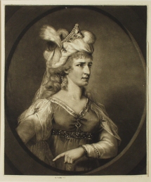 Mrs Siddons in the Character of Zara, engraver John R Smith Artist Thomas Lawrence, mezzotint